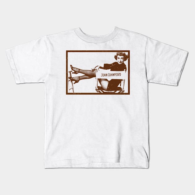 Joan Crawford - Vintage Kids T-Shirt by Unfluid